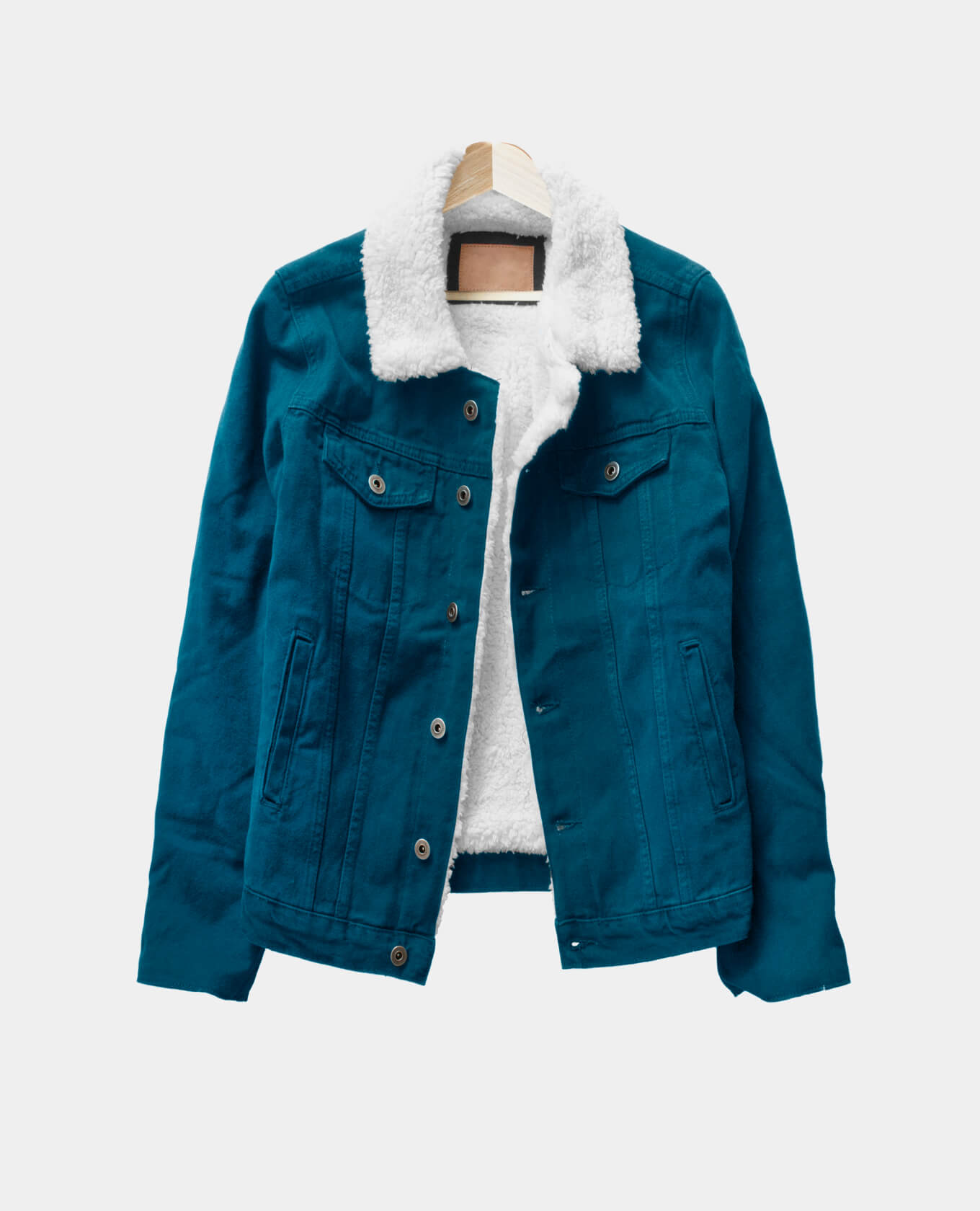 Navy Shearling Jacket Fully Lined